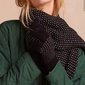 The Luxe Cashmere Blend Mix Stitch Gloves MSRP $50
